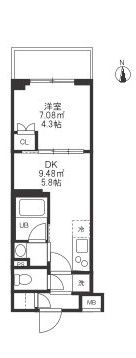 大田区蒲田本町のマンションの間取り