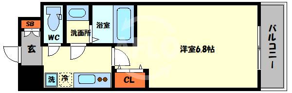 フォーリアライズ弁天町クロスの間取り