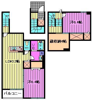 【（仮）さいたま市中央区八王子２丁目アパートの間取り】