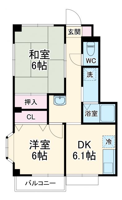 新城市字西新町のアパートの間取り