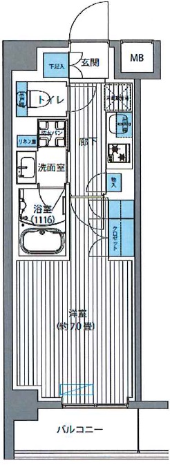 川崎市川崎区殿町のマンションの間取り