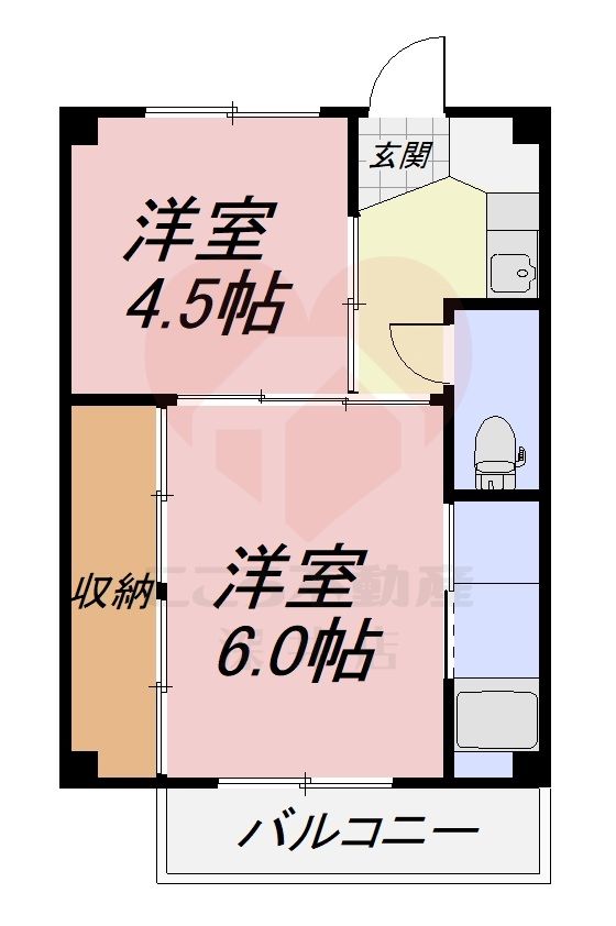 河内長野市木戸西町のマンションの間取り