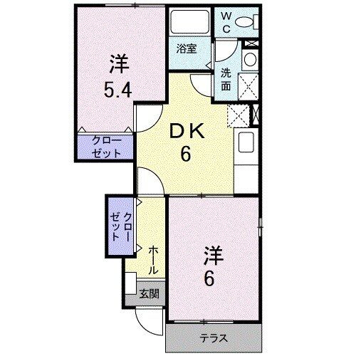 サンベールコガII　Ｃの間取り