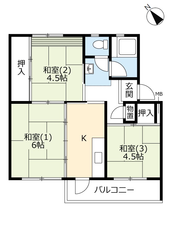 ＵＲ北本の間取り