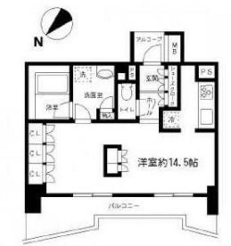 品川区西五反田のマンションの間取り