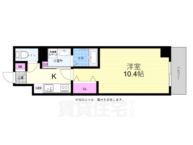 広島市中区東平塚町のマンションの間取り