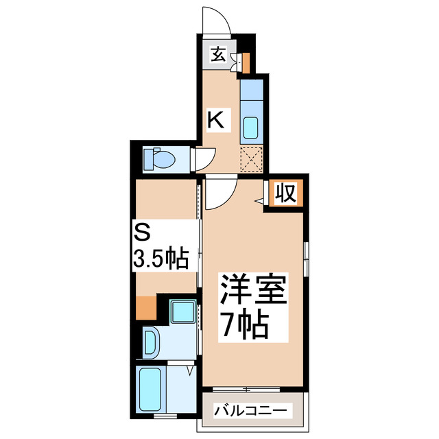 合志市須屋のアパートの間取り