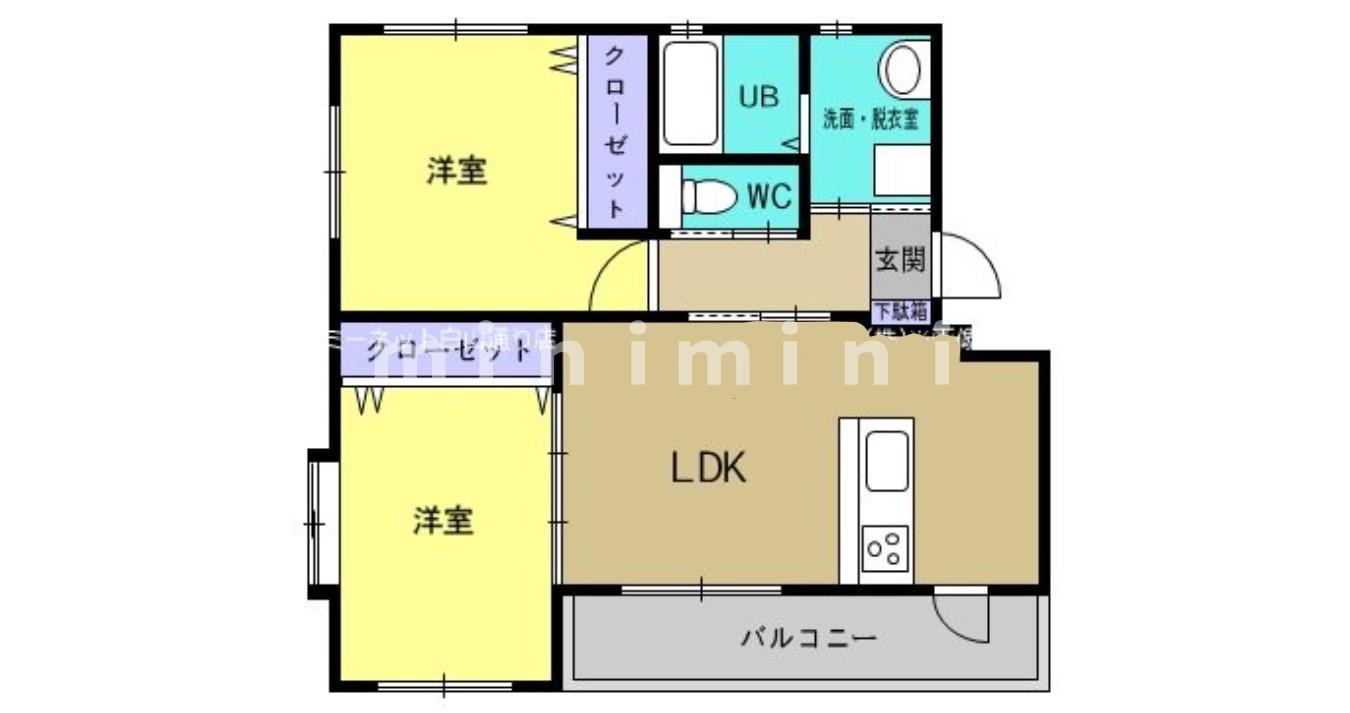 熊本市中央区新大江のマンションの間取り