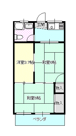 相生ハイツの間取り