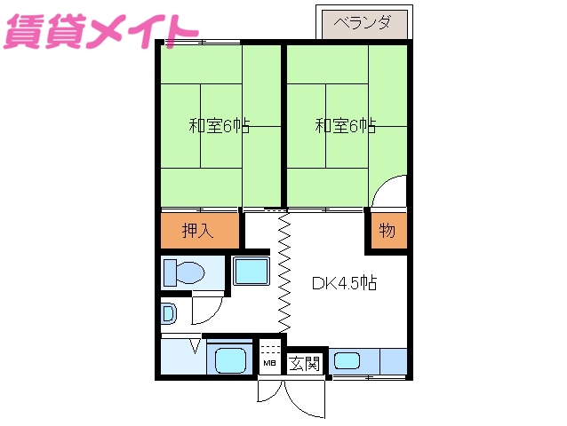 西谷アパートの間取り