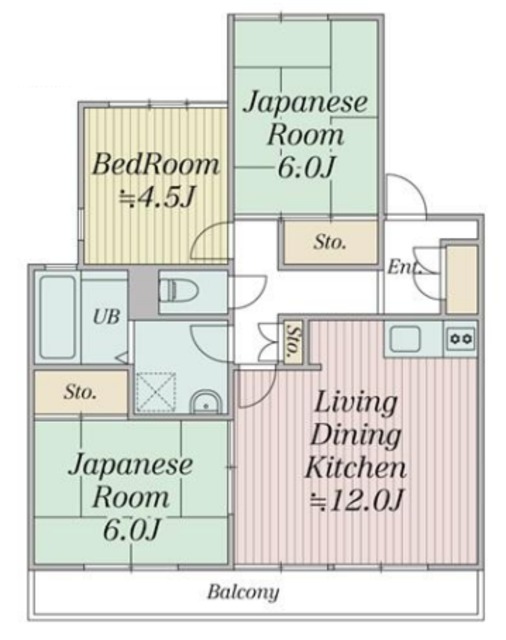 Kフラットの間取り