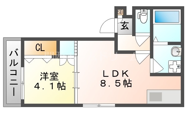 門真市堂山町のアパートの間取り