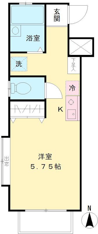 RCコート国立中の間取り