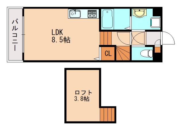 飯塚市有井のアパートの間取り