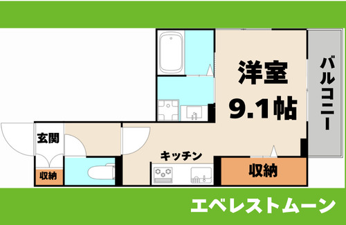 名古屋市中村区黄金通のアパートの間取り