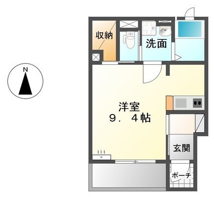 岡山市中区神下のアパートの間取り