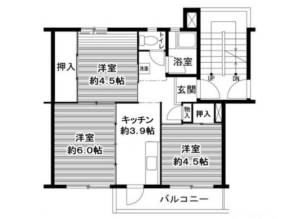 ビレッジハウス鳴滝18号棟の間取り