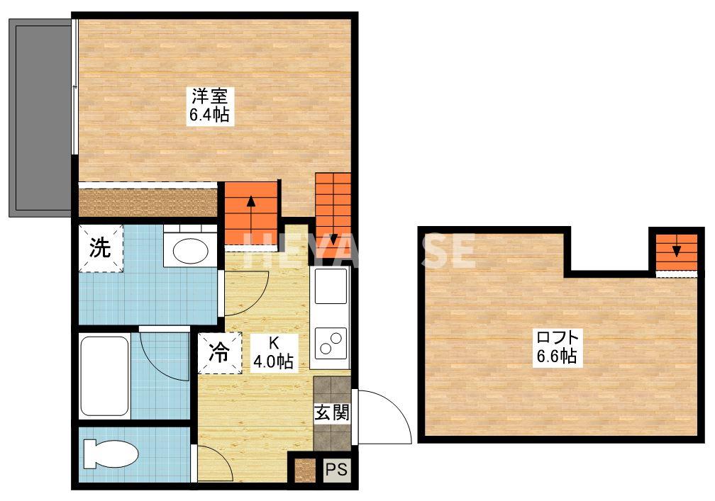 長崎市岩屋町のアパートの間取り