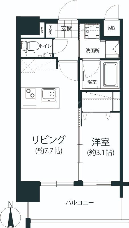 アクシオン百道エクシードの間取り