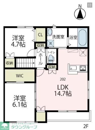 海老名市中野のアパートの間取り