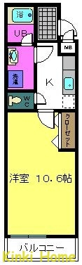 和歌山市太田のアパートの間取り