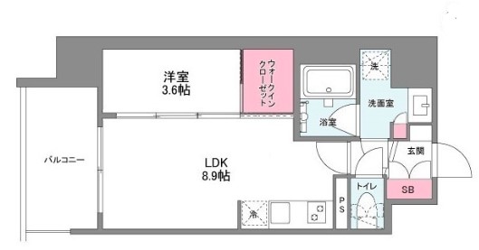 シーズンフラッツ福島の間取り