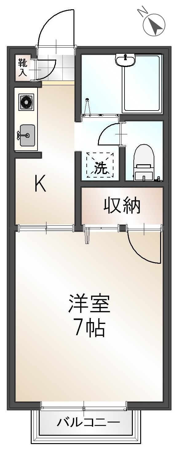 所沢市西新井町のアパートの間取り