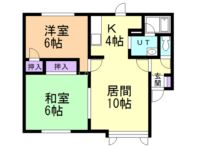 グランパス北郷Ｂの間取り