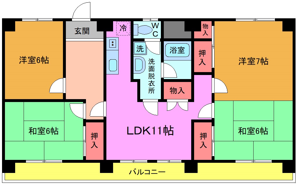 イトーピア市川マンションの間取り