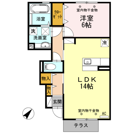 富山市本郷新のアパートの間取り