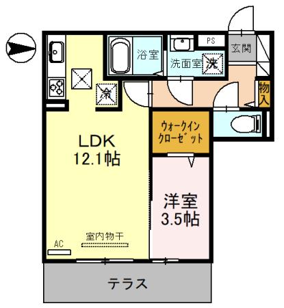 和歌山市宇須のアパートの間取り