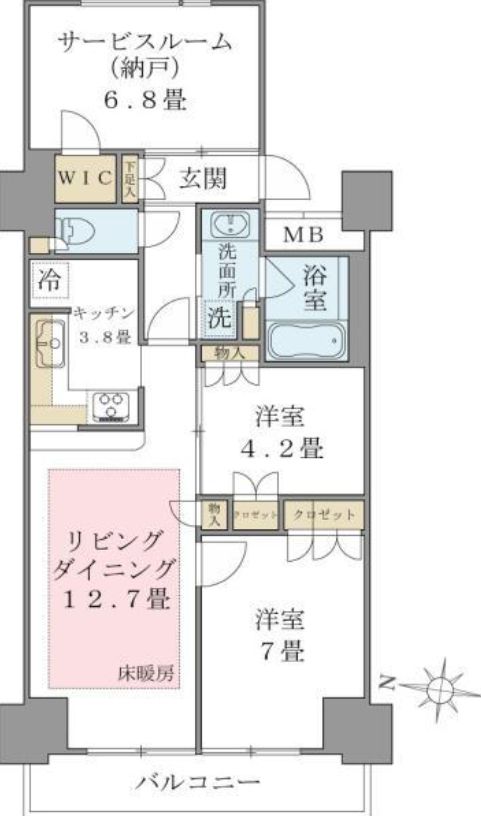 江東区東雲のマンションの間取り