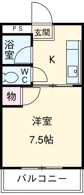 静岡市清水区長崎南町のアパートの間取り