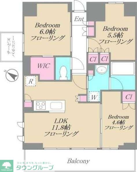 ＴＥＮＡＳ千歳船橋の間取り