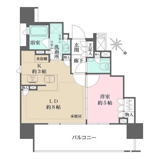 ザ・パークハウス大井町ゼームス坂の間取り