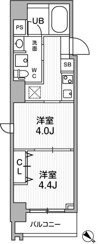 リテラス三軒茶屋サウスの間取り