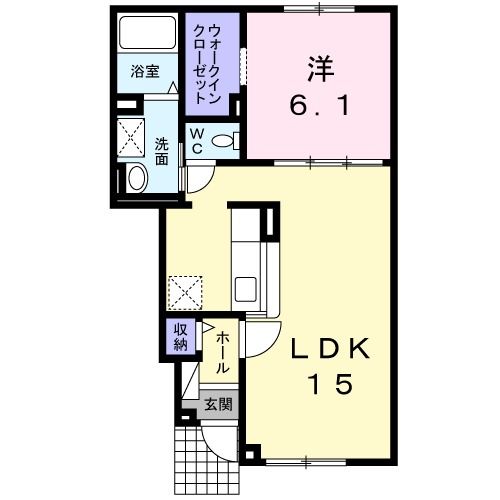 室蘭市八丁平のアパートの間取り