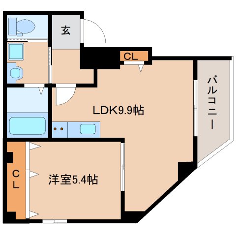 生駒市本町のマンションの間取り