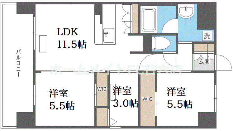 アーバネックス中崎町IIの間取り