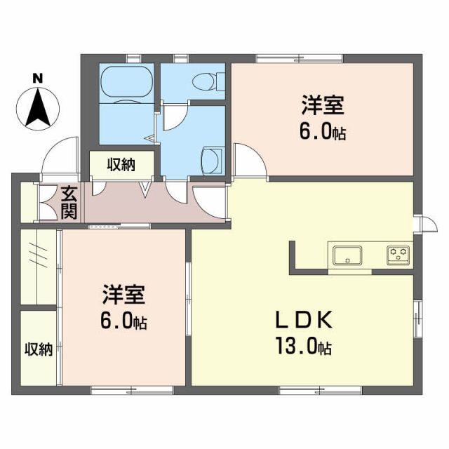 ウエストフィールド　Ｆ棟の間取り