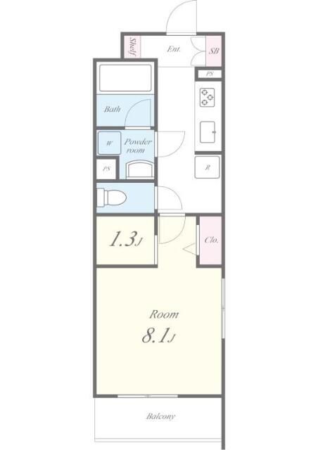 立川市上砂町のアパートの間取り