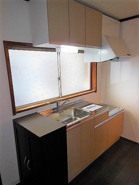 キッチン　上部収納もついたキッチン