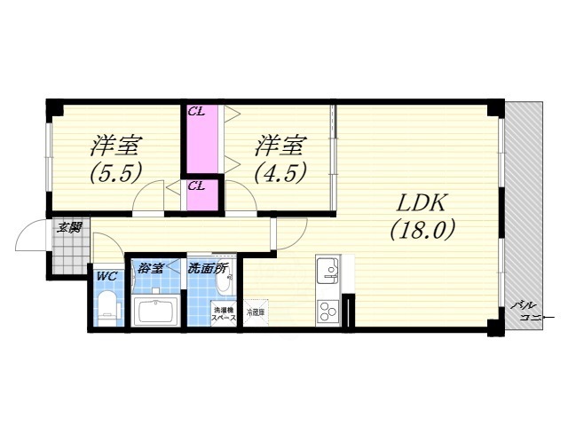 アルンハイム芦屋の間取り写真