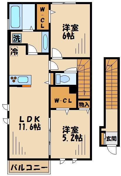 さくらフラットの間取り写真