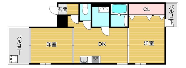 京阪本線 森小路駅 徒歩2分 4階建 築27年の間取り写真