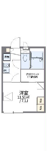 レオパレスシュッドエコールの間取り