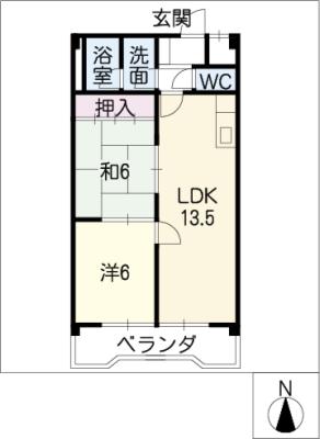 ヴィラカジカワの間取り