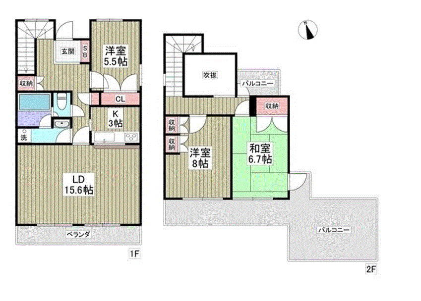 久喜東マンションの間取り