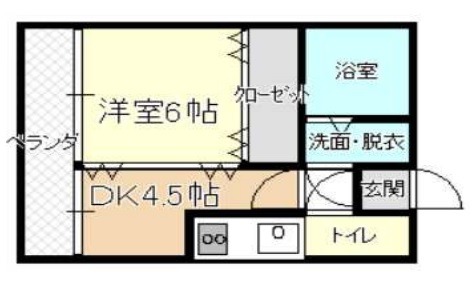 堺市堺区東雲西町のマンションの間取り