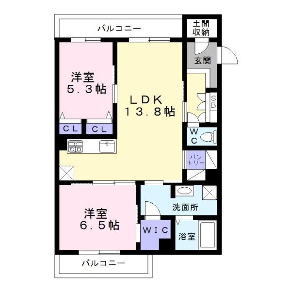 ファイブヒルズ欅弐番館の間取り